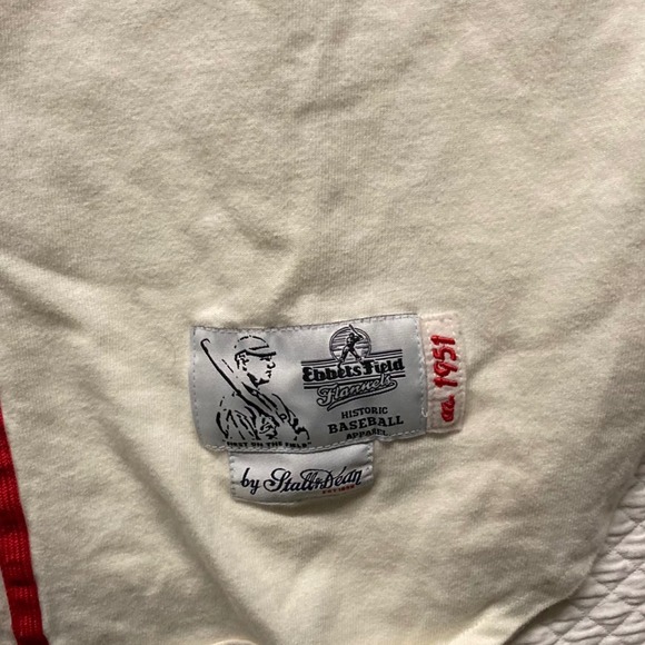 Ebbets Field Flannels Tampa Smokers 1951 Baseball Jersey Zip Up Mens 3XL Cream - Picture 4 of 8